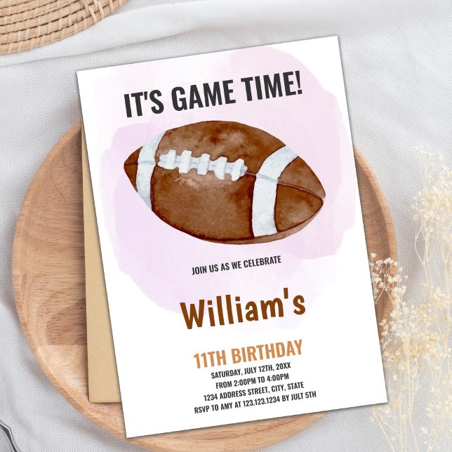 Bjud på fotbollsdagen Big Boll Inbjudningar (Big Ball Football Birthday Invitations)