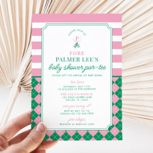 Bjud på golf Baby Shower Par-tee Inbjudningar