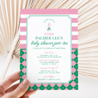 Bjud på golf Baby Shower Par-tee Inbjudningar