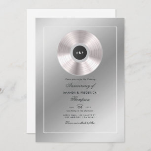 Bjud på Platinum Bröllop-årsdagen Inbjudningar