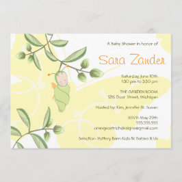 Bjud till babyskor - fjäril inbjudningar