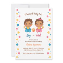 Bjud till Pojke Girl Gender Reveal Party