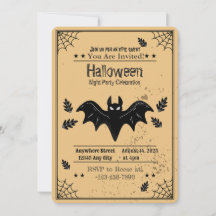 Bjud till Spooky Fladdermus Halloween fest
