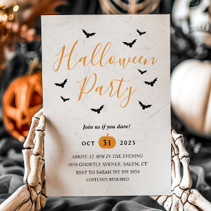 Bjud till Spooky Halloween fest Fladdermus Inbjudningar