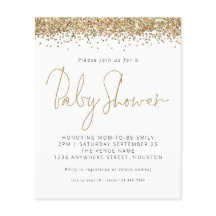 Bjuda in babyskor för Guld Glitter