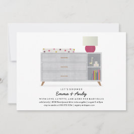 Bjuda in babyskor för kärlek och Layette Inbjudningar