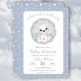 Bjuda in Bear Winter Boy Shower-Polar Inbjudningar