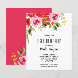 Bjuda in Blommigtar för vattenfärg på 