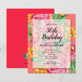 Bjuda in Blommigtar för vattenfärg på