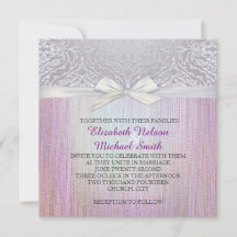 Bjuda in bröllopsinbjudan till Silver-Snöre, laven