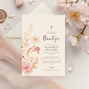 bjuda in de Flores Silvestres para Bautizo Inbjudningar