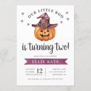 Bjuda in en Boo Halloween-babyvisare Inbjudningar