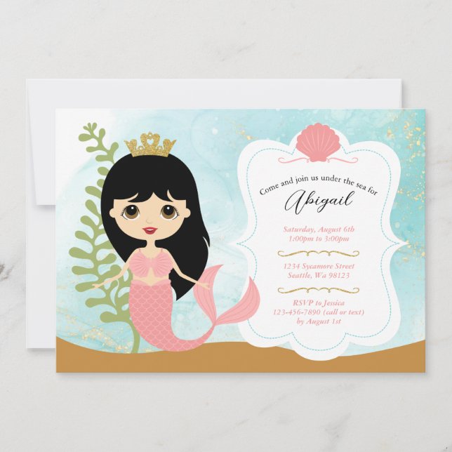 Bjuda in från Flickor på födelsedagen Inbjudningar (Framsida)