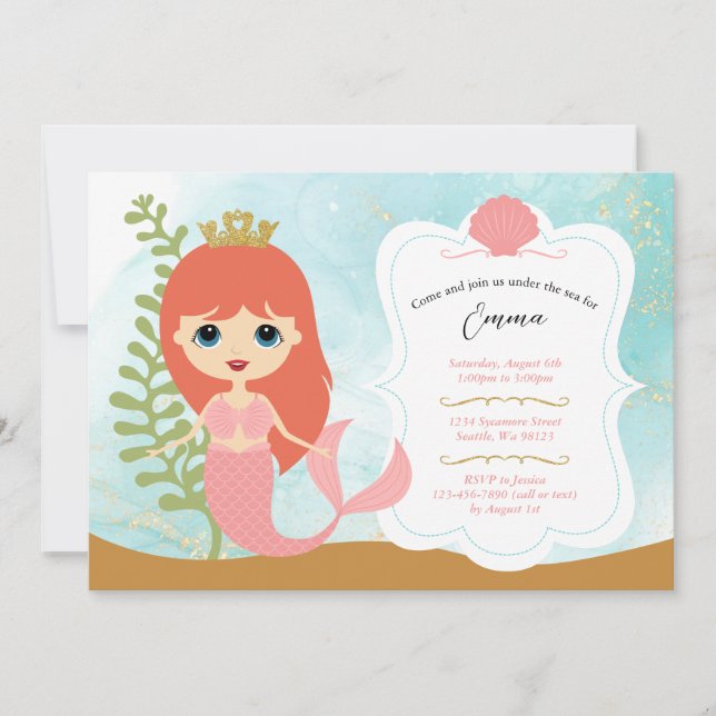 Bjuda in från Flickor på födelsedagen Inbjudningar (Framsida)