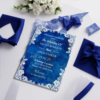 Bjuda in inbjudan till Royalet Blue Ocean Wedding 