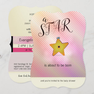 Bjuda in Starfish Star Baby Shower Inbjudningar