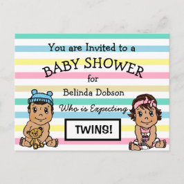 Bjuda in Twillingar för spädbarnshuggare i Cute Hi Vykort