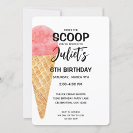 Bjudande inbjudan till Rosa-parti för födelsedagst