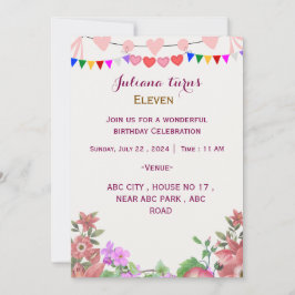 Bjuddagsinbjudningar Inbjudningar