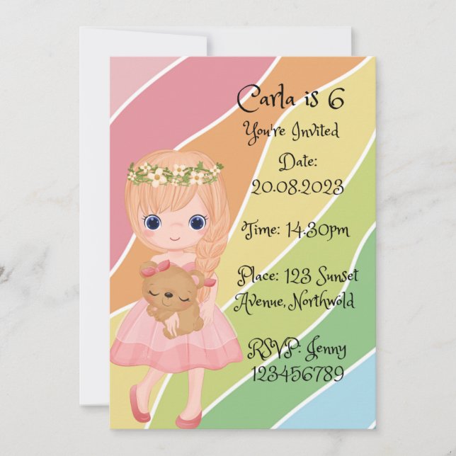 Bjuddagsinbjudningar Inbjudningar (Framsida)