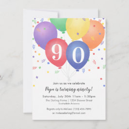 Bjuddagsinbjudningar med skarpa färgader inbjudningar