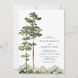 Bjudinbjudan till berg i Rustic Wedding Inbjudningar