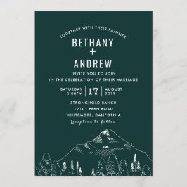 Bjudinbjudan till berg Range-bröllop Inbjudningar