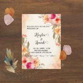 Bjudinbjudan till blomsterblommor inbjudningar