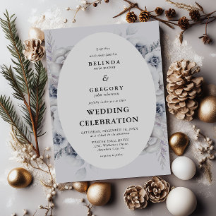 Bjudinbjudan till botaniskt vinter-blomma inbjudningar