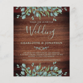 Bjudinbjudan till budgeterat Rustic QR-kod för euk