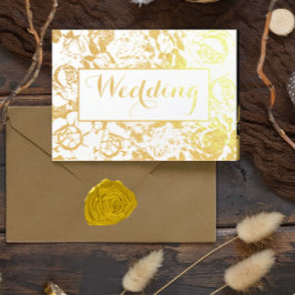 Bjudinbjudan till elegant Rosa Coral Gold Foil Ro Folierat Kort