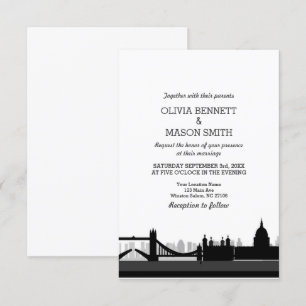 Bjudinbjudan till London Bridge Cityscape Wedding Inbjudningar