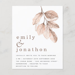 Bjudinbjudan till Löv för budgetElegant