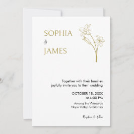 Bjudinbjudan till minsta möjliga Elegant i Guld Spara Datumet