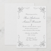 Bjudinbjudan till Ram Black White Wedding