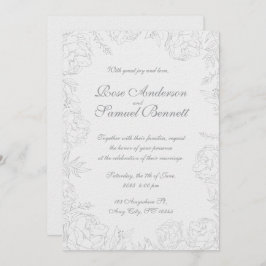 Bjudinbjudan till Ram Black White Wedding Inbjudningar