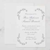 Bjudinbjudan till Ram Black White Wedding