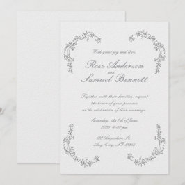Bjudinbjudan till Ram Black White Wedding Inbjudningar