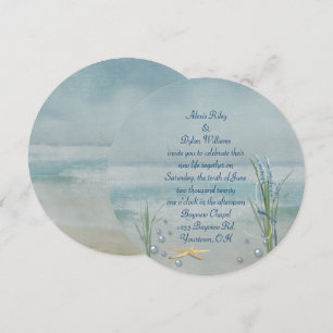 Bjudinbjudan till Seashore Starfish Wedding Inbjudningar