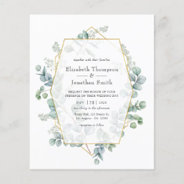 Bjudinbjudan till Silver Sage Geometric Eucalyptus Flygblad