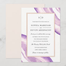 Bjudinbjudan till Watercolor Agate Segce Wedding |