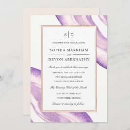 Bjudinbjudan till Watercolor Agate Segce Wedding | Inbjudningar
