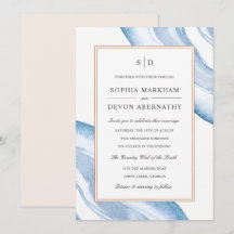 Bjudinbjudan till Watercolor Agate Segce Wedding |