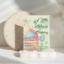 Bjudmanbjudan till Cute Baby Lamb Baby Shower Inbjudningar