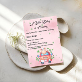 Bjudmanbjudan till Cute Baby Lamb Baby Shower Inbjudningar