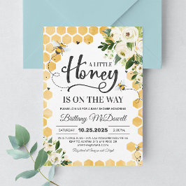 Bjudning till baby shower med honungsbi | En liten Inbjudningar