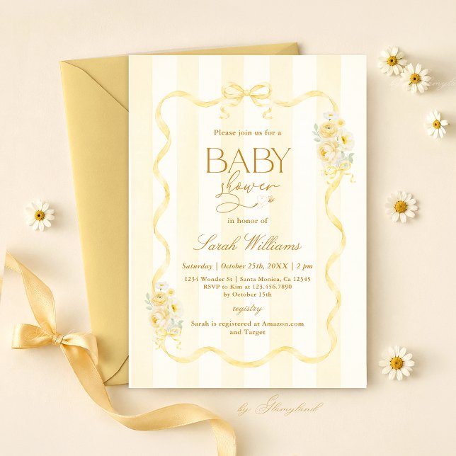 Bjudning till bi-babyshower inbjudningar (Skapare uppladdad)