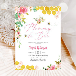 Bjudning till bi-babyshower inbjudningar