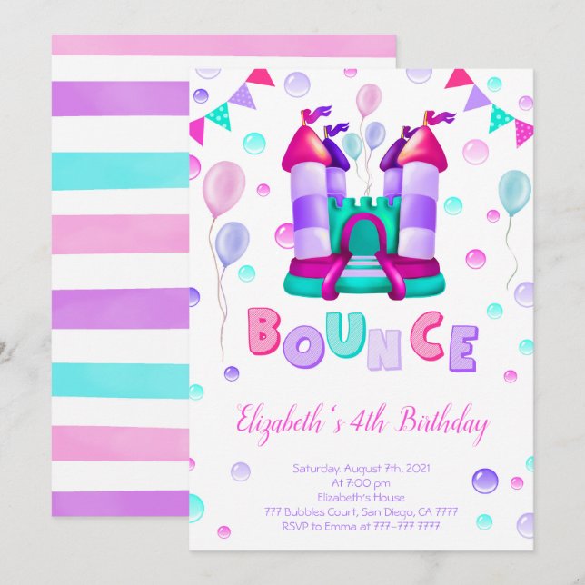 Bjudning till studs inbjudningar (Fram/baksida)