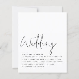 Bjudningsinbjudan till Eleganten BUDGET Black Whit
